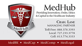Business card design for MedHub, LLC.