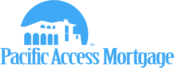 Corporate logo designed for Pacific Access Mortgage in California.