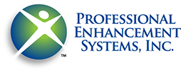Logo designed for Professional Enhancement Systems in Florida, administration training center.