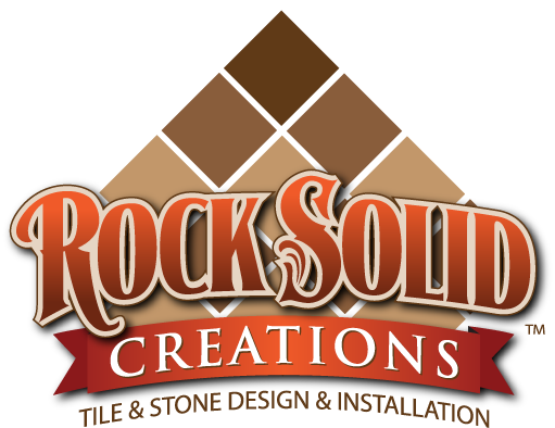 Logo design for Rock Solic Creations, a tile and stone installation company in California.
