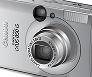 Illustration of Canon point and shoot camera.