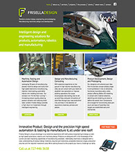 Web site design for FrisellaDesign in Clearwater, Florida.