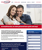 Web site design for InstaFinancial LLC financial services company in Irvine, California.