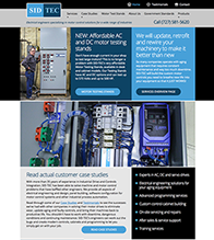 Web site design for SID TEC electrical engineering firm in Florida.