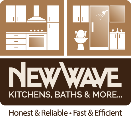 Logo design for New Wave Kitchens, Baths and More of Clearwater, Florida.
