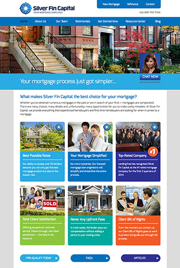 Web site and brochure design for RescueOne Student Loans in California.